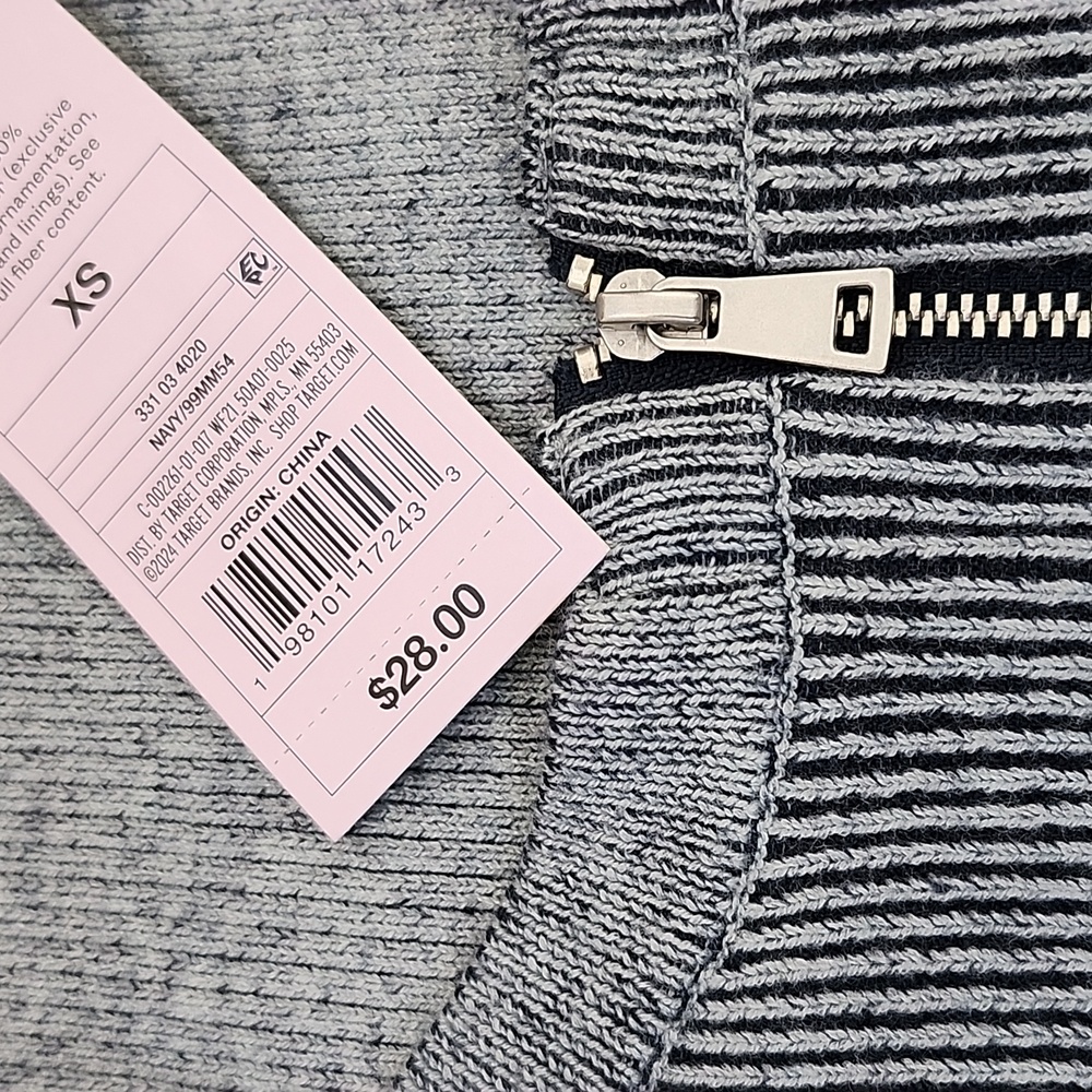 Wild fable Striped blue Cardigan, xs - Picture 3 of 8
